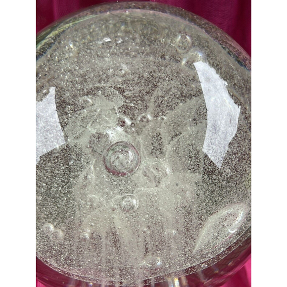 Art Glass Vintage Paperweight Jelly Fish Floating Inside 4lbs - Picture 4 of 10